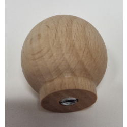 Gałka drewniana 30mm bukowa, surowa, kulka